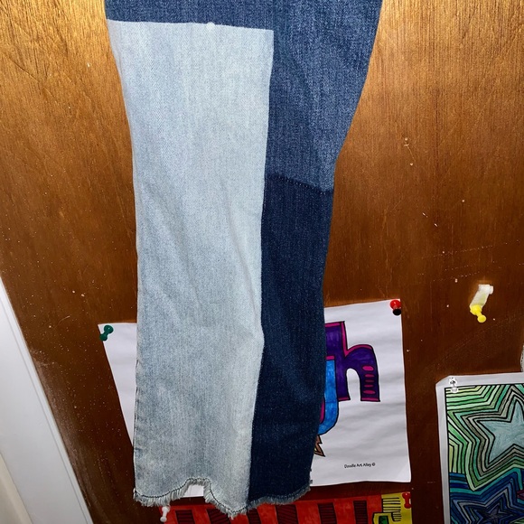 Universal Thread Blue Color Block Jeans - Picture 3 of 3